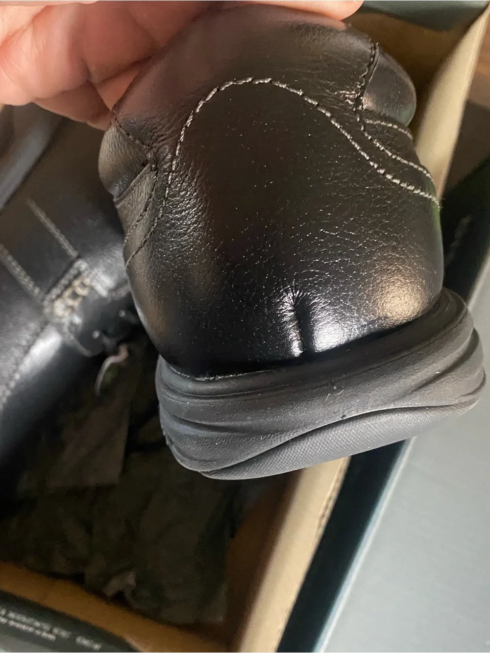Nunn Bush Black Leather Lace-Up Oxfords